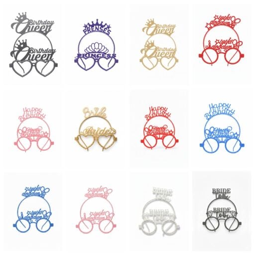 RENKLİ MİKA TAÇ GÖZLÜK SET